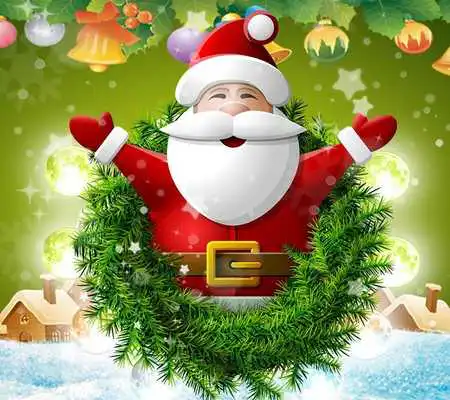 Play sweet Christmas theme luxuriant wallpaper