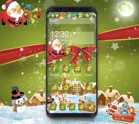 Play sweet Christmas theme luxuriant wallpaper