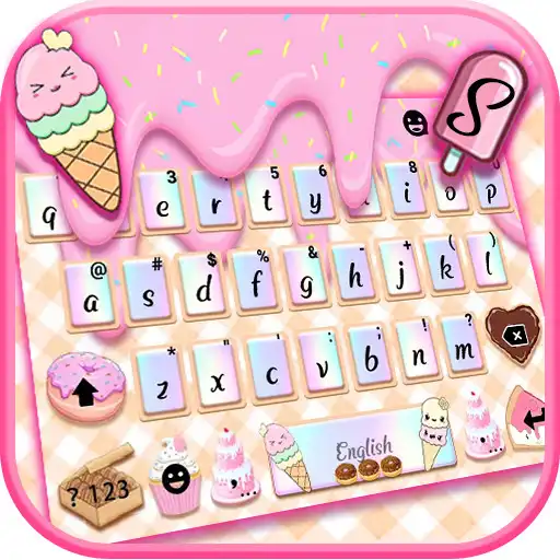 Play Sweet Donut Pink Drip Keyboard Theme APK