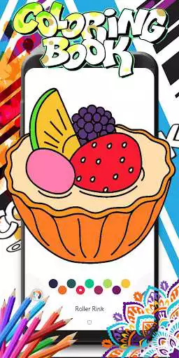 Play Sweet Food Coloring Book as an online game Sweet Food Coloring Book with UptoPlay