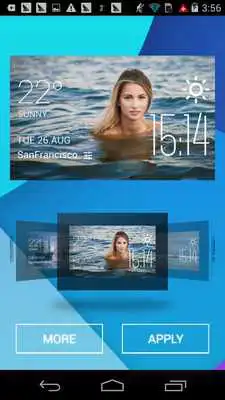 Play swimming weather widget/clock