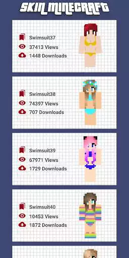 Play Swimsuit skins for Minecraft PE as an online game Swimsuit skins for Minecraft PE with UptoPlay