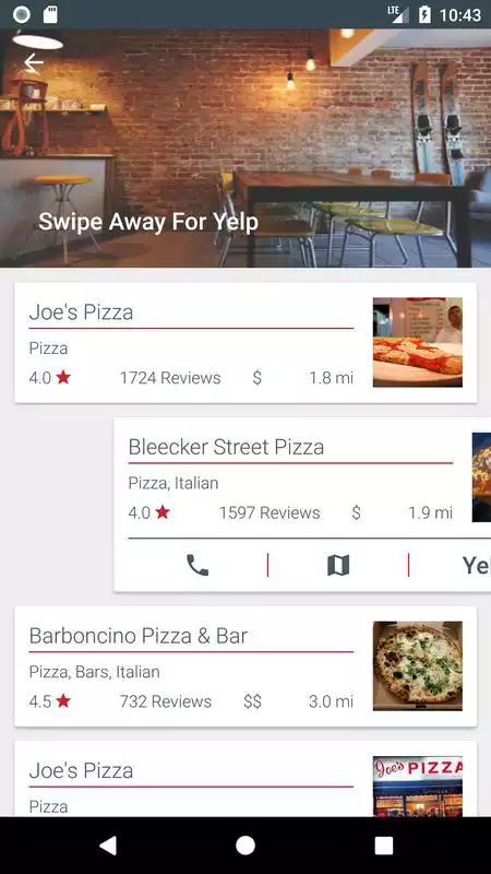 Play Swipe Away For Yelp