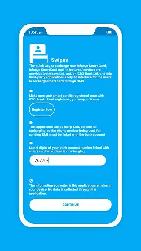 Play Swipes: Recharge & Utility for Infosys Smartcard as an online game Swipes: Recharge & Utility for Infosys Smartcard with UptoPlay