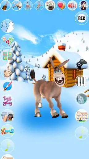 Play Talking Donald Donkey Ice Fun as an online game Talking Donald Donkey Ice Fun with UptoPlay