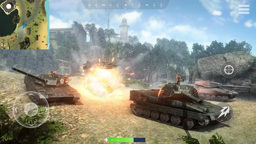 Play Tanks of War as an online game Tanks of War with UptoPlay