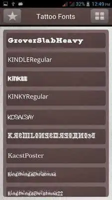 Play Tattoo Fonts for Samsung