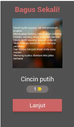 Play Tebak Lirik Dangdut as an online game Tebak Lirik Dangdut with UptoPlay