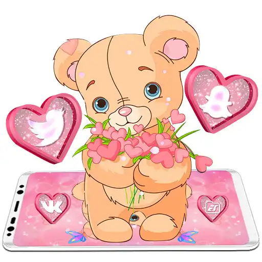 Play Teddy Bear Pink Launcher Theme APK