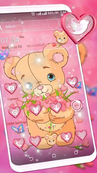 Play Teddy Bear Pink Launcher Theme  and enjoy Teddy Bear Pink Launcher Theme with UptoPlay