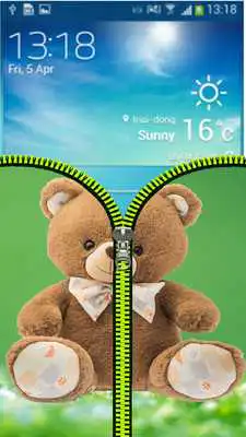 Play Teddy Bear Zipper Lock