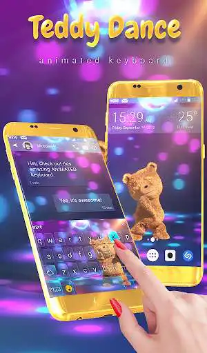 Play Teddy Dance Animated Keyboard + Live Wallpaper  and enjoy Teddy Dance Animated Keyboard + Live Wallpaper with UptoPlay