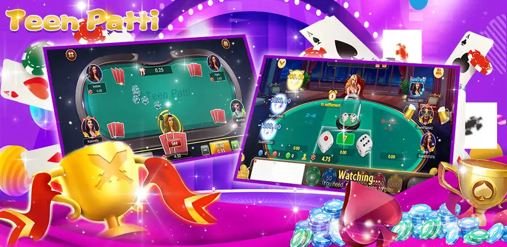 Play Teen patti Cash -3 PatiiPoker as an online game Teen patti Cash -3 PatiiPoker with UptoPlay