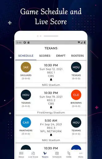 Play Texans - Football Live Score & Schedule as an online game Texans - Football Live Score & Schedule with UptoPlay