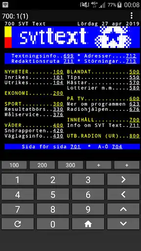 Play Text-TV Sverige  and enjoy Text-TV Sverige with UptoPlay