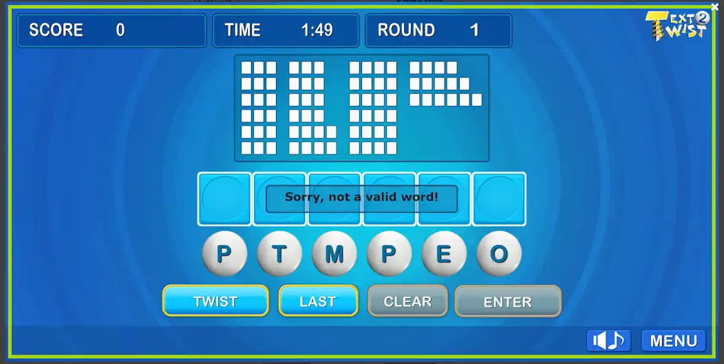 Play TextTwist Classic Words as an online game TextTwist Classic Words with UptoPlay