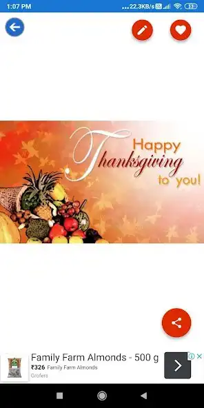 Play Thanksgiving Day:Greeting, Photo Frames,GIF,Quotes as an online game Thanksgiving Day:Greeting, Photo Frames,GIF,Quotes with UptoPlay