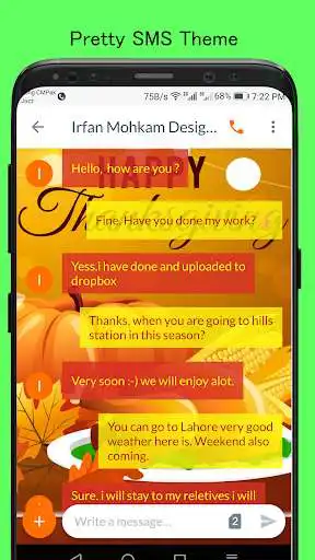 Play Thanksgiving SMS Dual Theme  and enjoy Thanksgiving SMS Dual Theme with UptoPlay