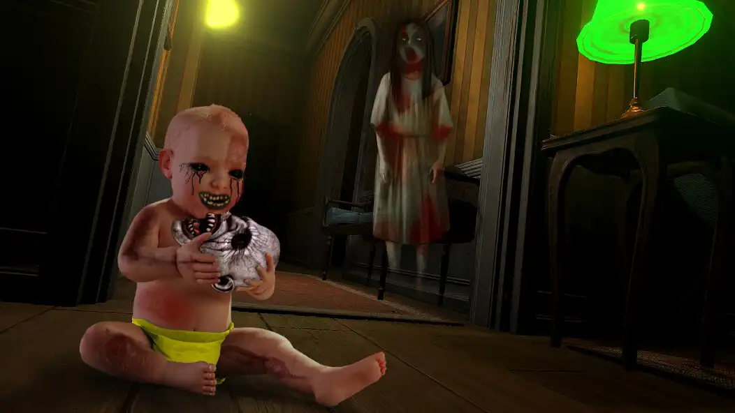 Play The Evil Baby in Yellow House as an online game The Evil Baby in Yellow House with UptoPlay