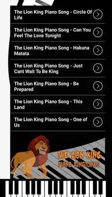 Play The Lion King Piano Ringtones