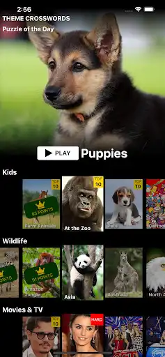 Play Theme Crosswords  and enjoy Theme Crosswords with UptoPlay