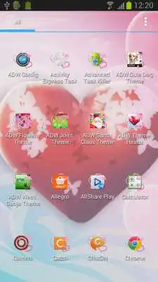 Play Theme Hearts for ADW Launcher