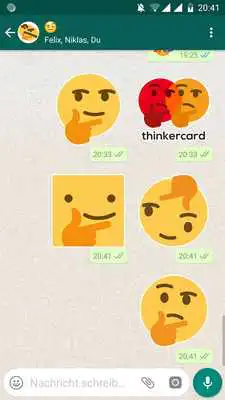 Play APK Thinking Sticker Pack  and enjoy Thinking Sticker Pack with UptoPlay de.chagemann.thinkingstickers