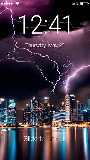 Play Thunder Lightning Storm HD Wallpaper Screen Lock  and enjoy Thunder Lightning Storm HD Wallpaper Screen Lock with UptoPlay