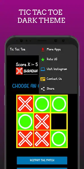 Play Tic Tac Toe - Dark Theme  and enjoy Tic Tac Toe - Dark Theme with UptoPlay