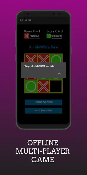 Play Tic Tac Toe - Dark Theme as an online game Tic Tac Toe - Dark Theme with UptoPlay