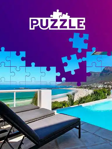 Play Tile puzzle - beach villa as an online game Tile puzzle - beach villa with UptoPlay