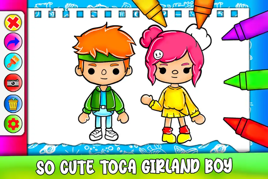 Play Toca Boca Coloring Life as an online game Toca Boca Coloring Life with UptoPlay