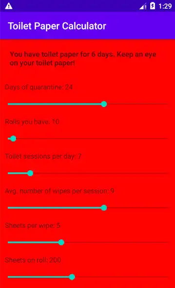 Play Toilet Paper Calculator as an online game Toilet Paper Calculator with UptoPlay