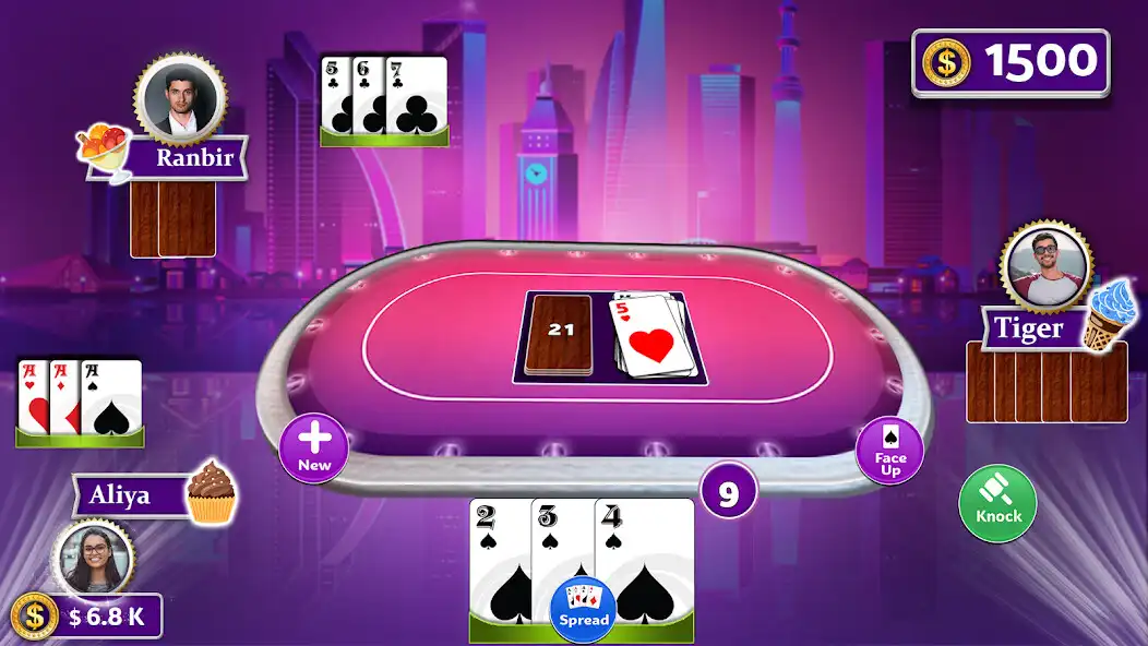 Play Tonk - Free Rummy Game as an online game Tonk - Free Rummy Game with UptoPlay