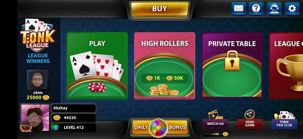 Play Tonk League Card Game  and enjoy Tonk League Card Game with UptoPlay