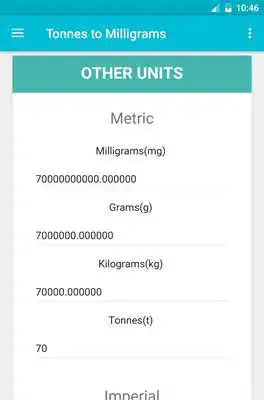 Play Tonnes to Milligrams