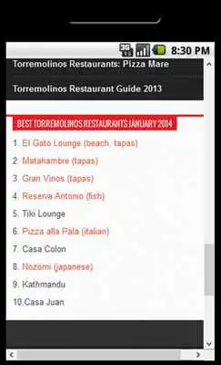 Play Torremolinos Best Restaurants