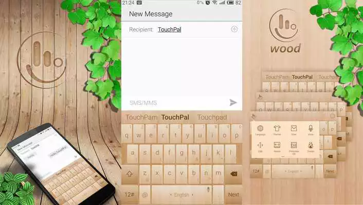 Play TouchPal Natural Wood Theme