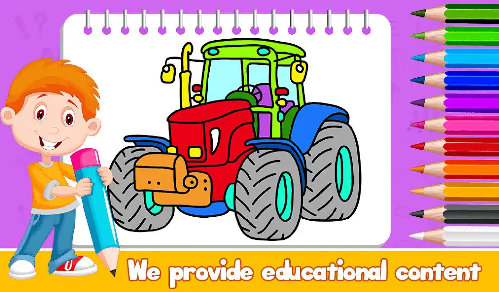 Play Tractor coloring book as an online game Tractor coloring book with UptoPlay