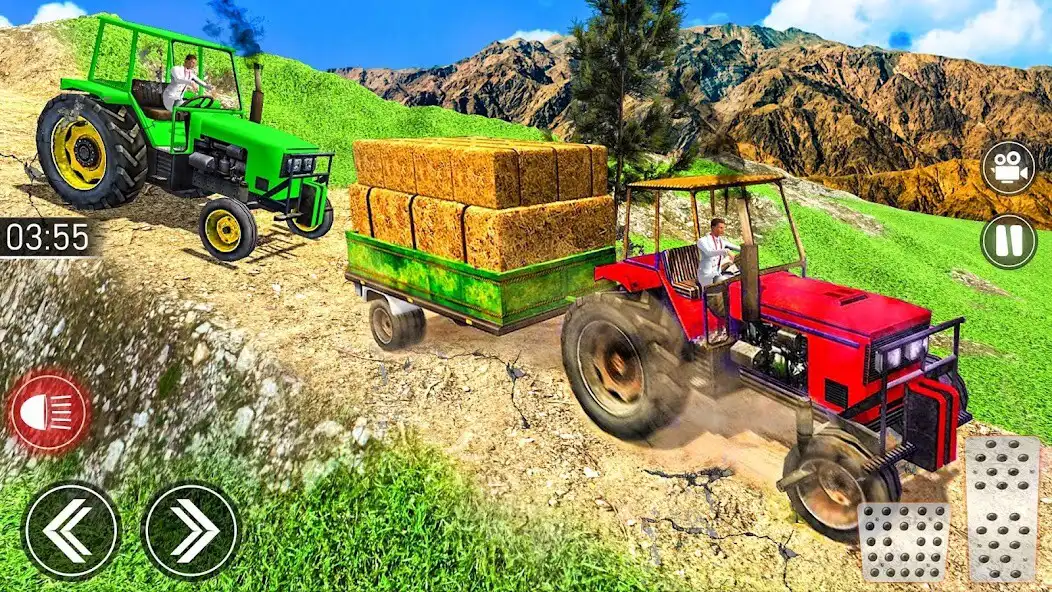 Play Tractor Trolley Cargo Game 3D as an online game Tractor Trolley Cargo Game 3D with UptoPlay