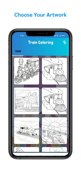 Play Train Coloring Book as an online game Train Coloring Book with UptoPlay