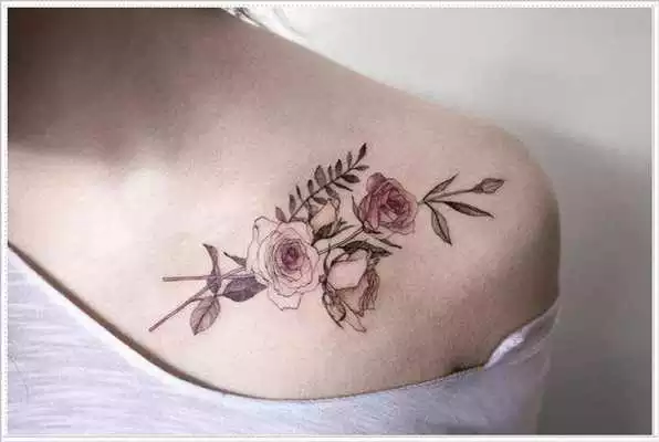 Play Trendy Flower Tattoo Design Idea