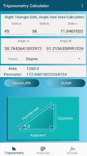 Play Trigonometry Calculator and Sin Cos Tan Calculator as an online game Trigonometry Calculator and Sin Cos Tan Calculator with UptoPlay