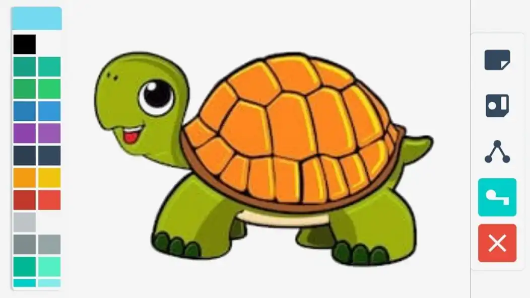 Play Turtle Coloring Book as an online game Turtle Coloring Book with UptoPlay