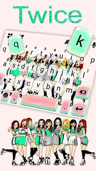 Play Twice Girls Keyboard Theme as an online game Twice Girls Keyboard Theme with UptoPlay