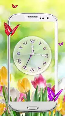 Play Twinkling Butterfly Clock Live Wallpaper