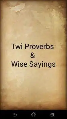 Play Twi Proverbs : ghana proverbs