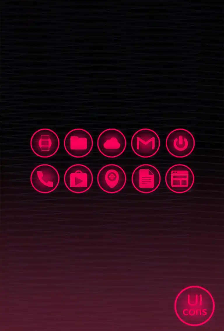 Play UIcons red - Icon Pack *free*