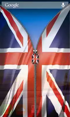 Play UK Flag Zipper Screen Lock