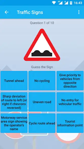 Play UK Traffic (Road) Signs Test and Quiz as an online game UK Traffic (Road) Signs Test and Quiz with UptoPlay